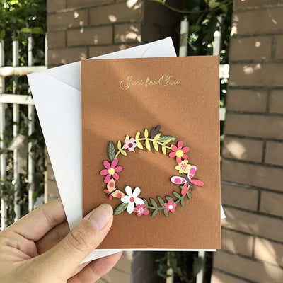 Carte postale pop up végétation