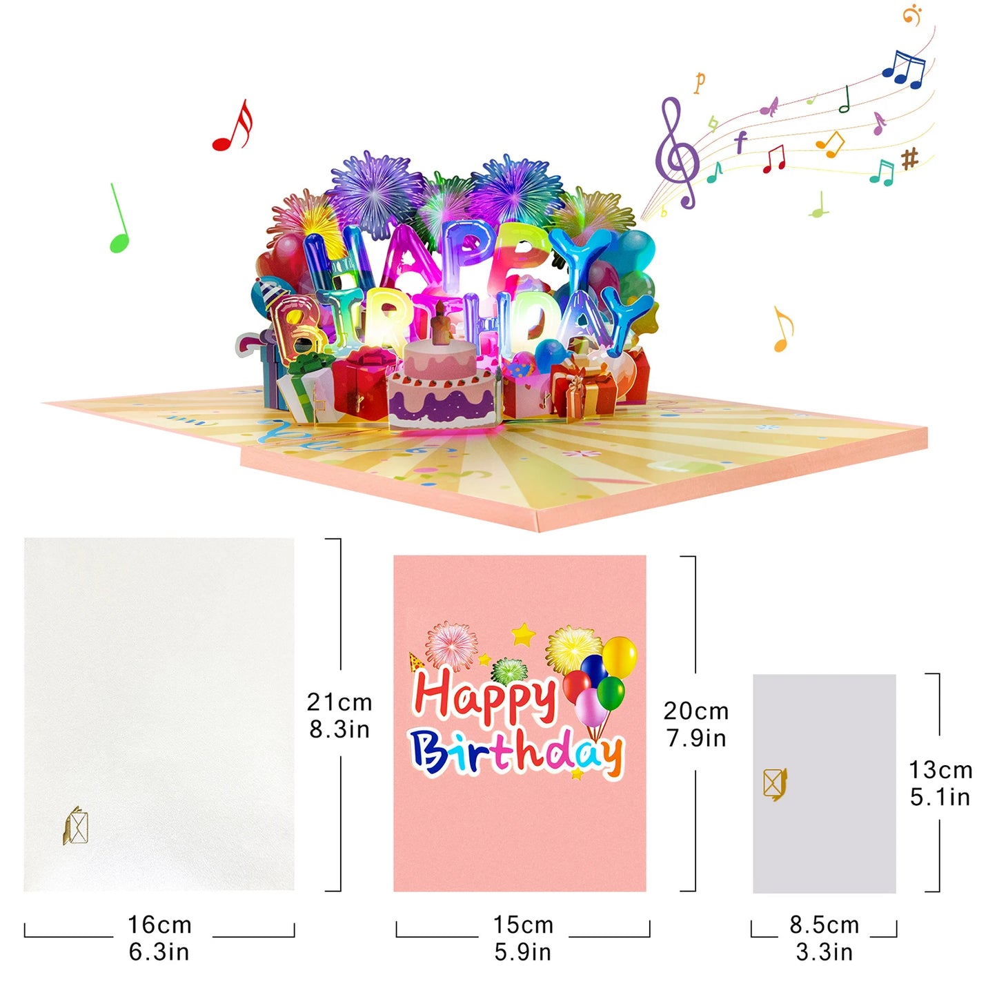 Carte postale pop up avec musique