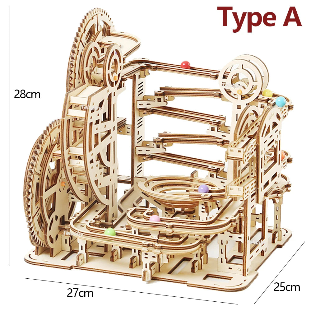 Puzzle 3d en bois et marbre, puzzle mécanique, jouet à assembler soi-même, jouets éducatifs à vapeur, Kits de construction de maquettes pour enfants et adultes, cadeau