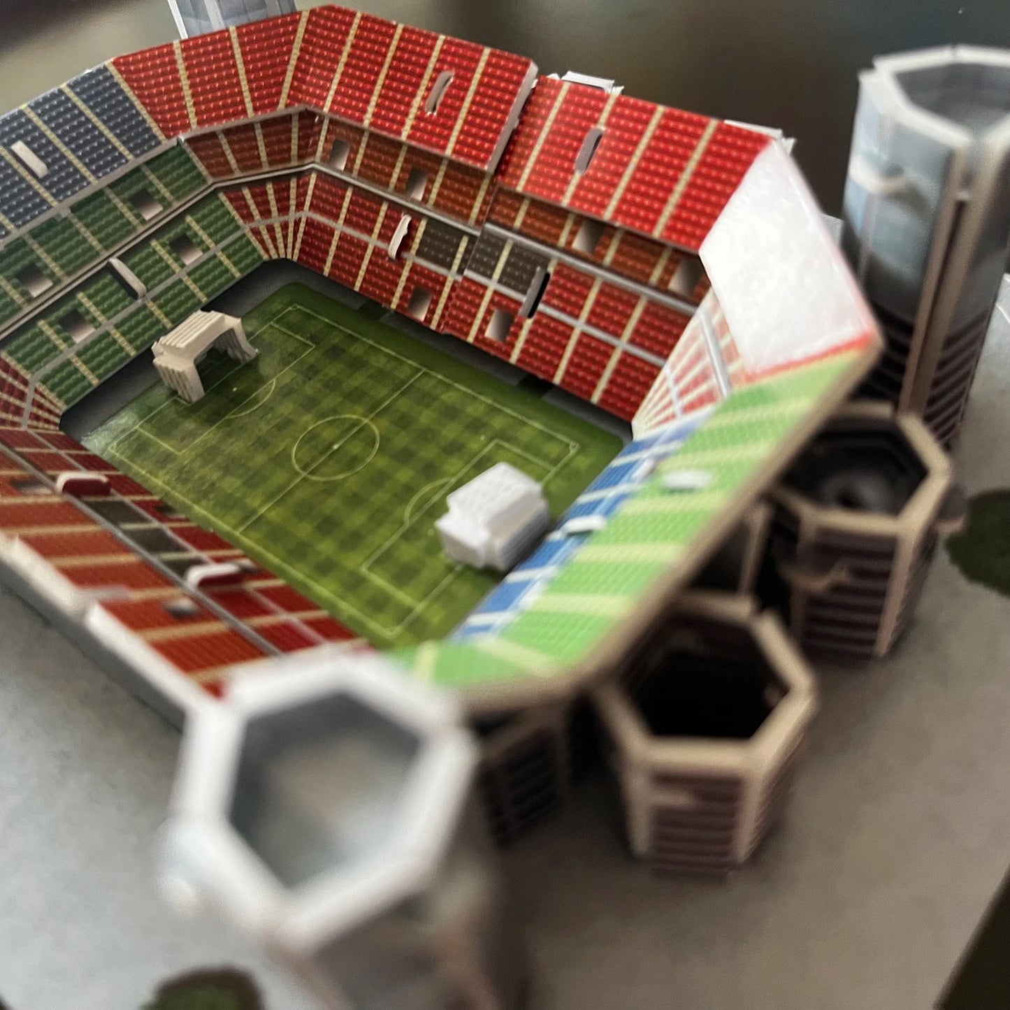 Puzzle en papier de terrain de Football 3D, bricolage, modèle de terrain de Football, jouets d'assemblage de stade de construction