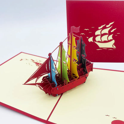 Carte pop up anniversaire, fleurs, animeaux