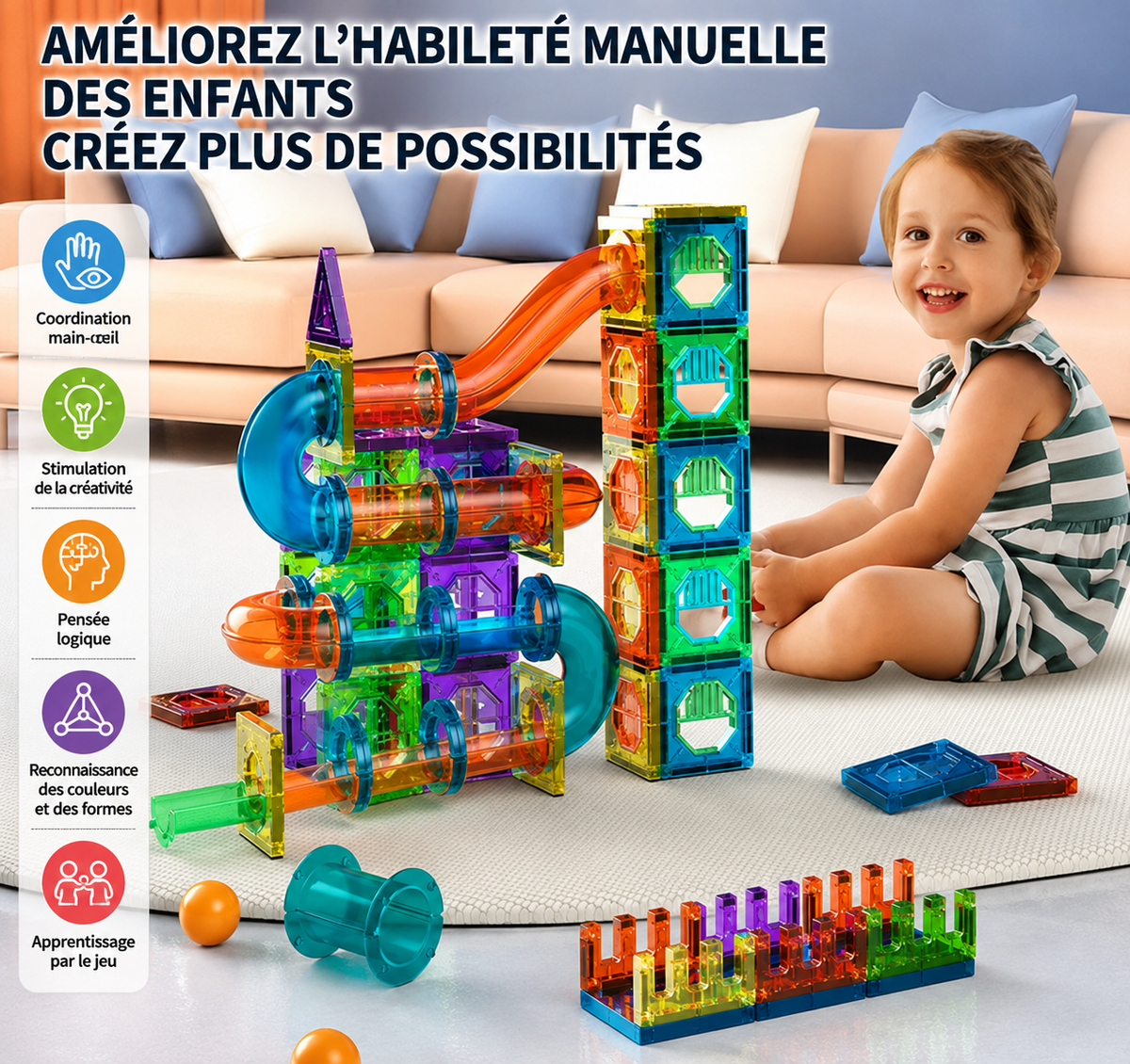 Bille magnétique construction
