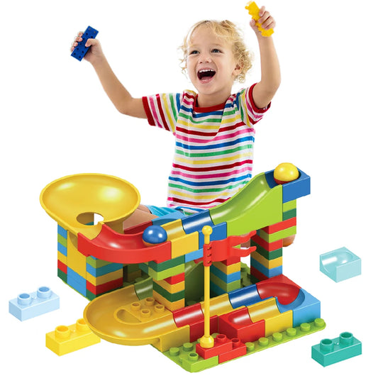 Blocs de construction coulissants d'entonnoir, 88 à 100 pièces, course en marbre, labyrinthe, boule de suivi, bricolage, grandes briques en plastique, jouets pour enfants, cadeau pour enfants
