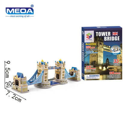 40 Style Architecture de renommée mondiale Construction 3D Puzzle modèle Construction 3D Puzzle jouets pour enfants cadeau de noël
