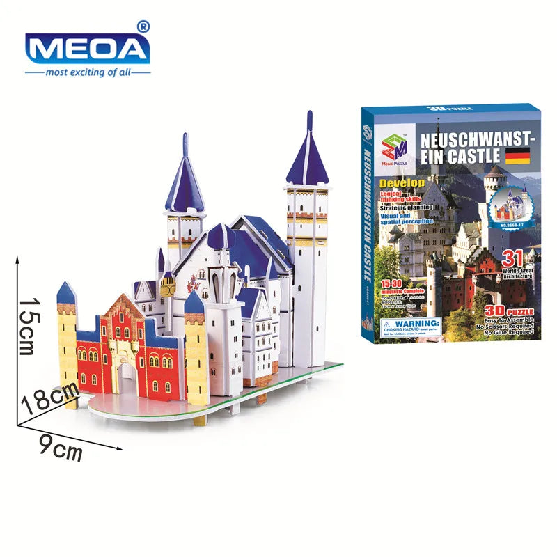 40 Style Architecture de renommée mondiale Construction 3D Puzzle modèle Construction 3D Puzzle jouets pour enfants cadeau de noël