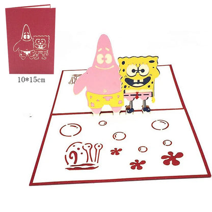 Carte postale pop up rouge