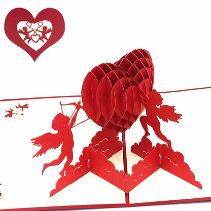 Carte postale pop up rouge