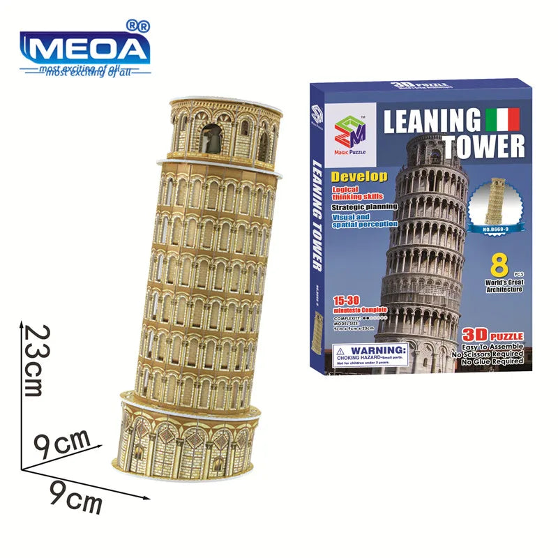 40 Style Architecture de renommée mondiale Construction 3D Puzzle modèle Construction 3D Puzzle jouets pour enfants cadeau de noël