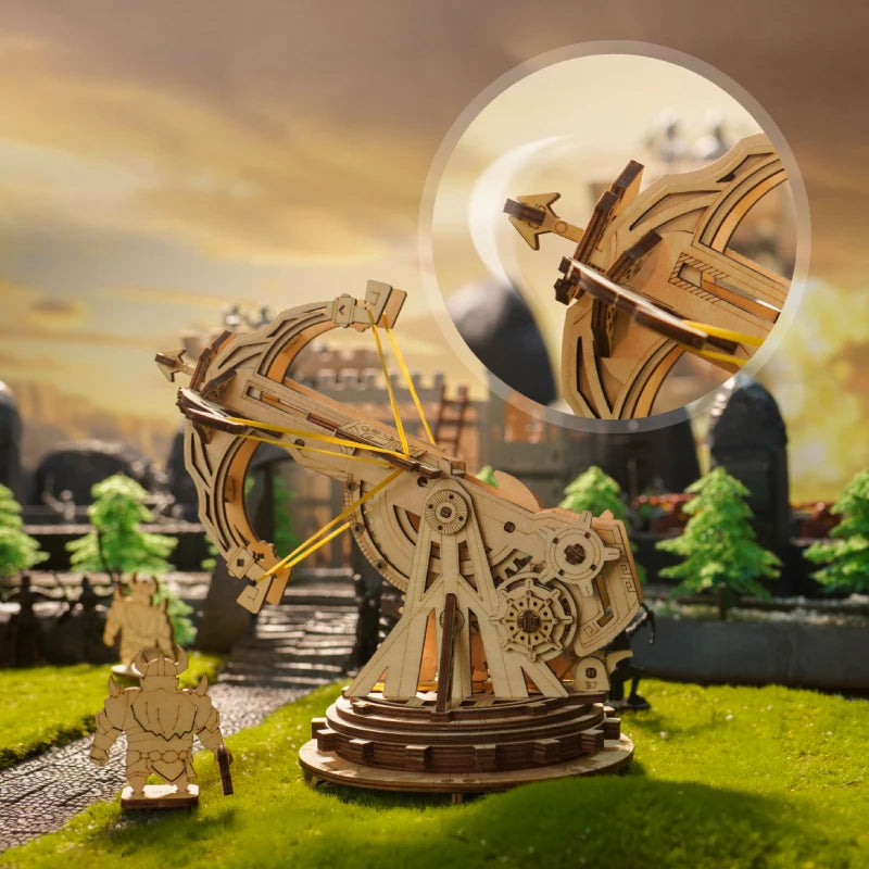 Robotime – Puzzle 3D en bois, armes de siège médiévales, ensemble d'assemblage, cadeau pour enfants et adolescents, jouet de stratégie de guerre pour adultes KW401 KW801