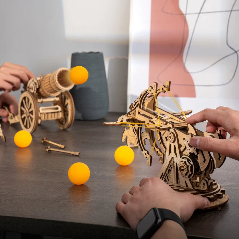 Robotime – Puzzle 3D en bois, armes de siège médiévales, ensemble d'assemblage, cadeau pour enfants et adolescents, jouet de stratégie de guerre pour adultes KW401 KW801
