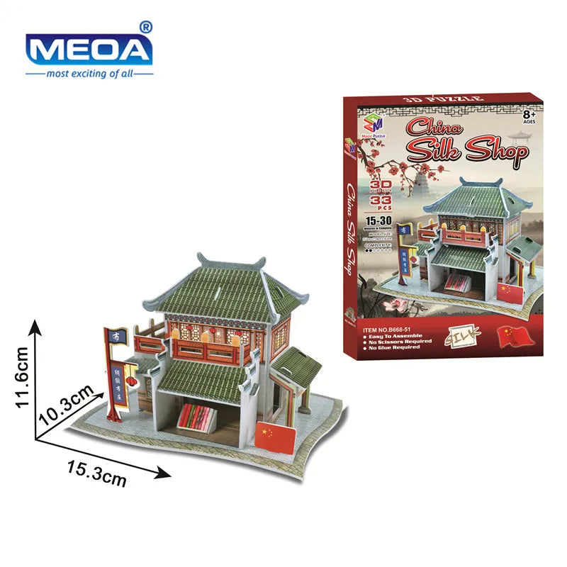 40 Style Architecture de renommée mondiale Construction 3D Puzzle modèle Construction 3D Puzzle jouets pour enfants cadeau de noël