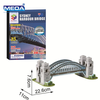 40 Style Architecture de renommée mondiale Construction 3D Puzzle modèle Construction 3D Puzzle jouets pour enfants cadeau de noël