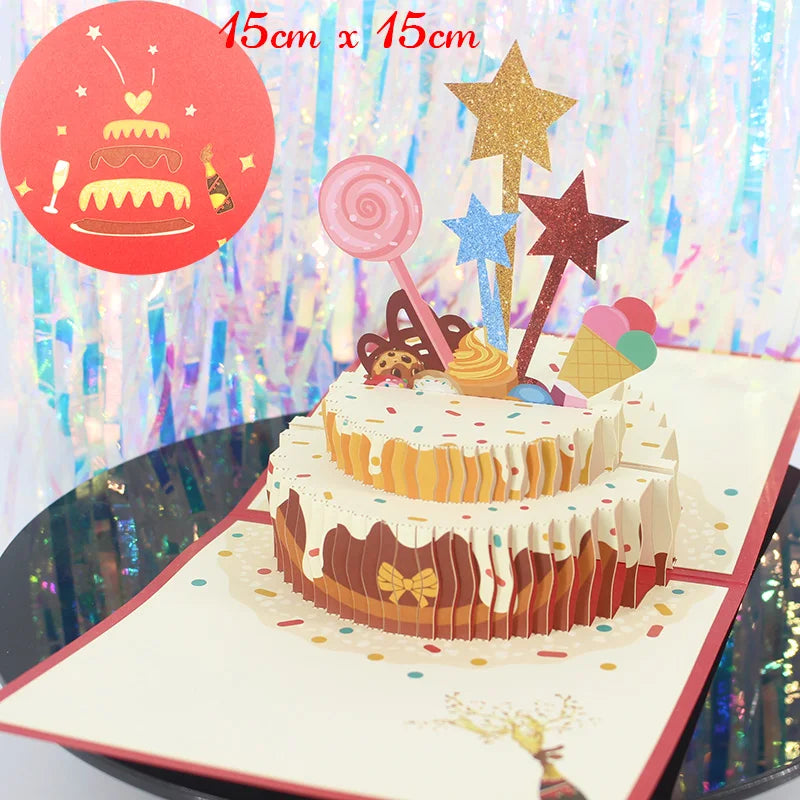 Carte postale en 3d anniversaire