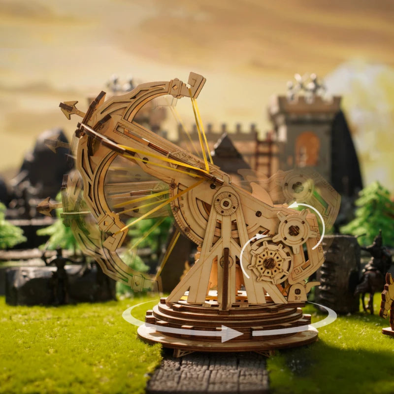 Robotime – Puzzle 3D en bois, armes de siège médiévales, ensemble d'assemblage, cadeau pour enfants et adolescents, jouet de stratégie de guerre pour adultes KW401 KW801