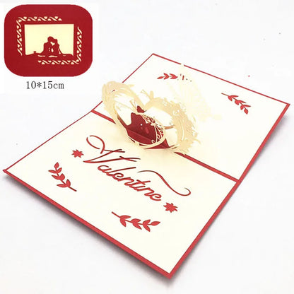 Carte postale pop up rouge