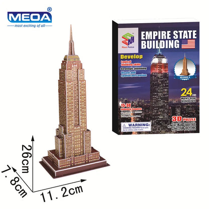 40 Style Architecture de renommée mondiale Construction 3D Puzzle modèle Construction 3D Puzzle jouets pour enfants cadeau de noël