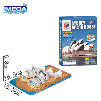 40 Style Architecture de renommée mondiale Construction 3D Puzzle modèle Construction 3D Puzzle jouets pour enfants cadeau de noël