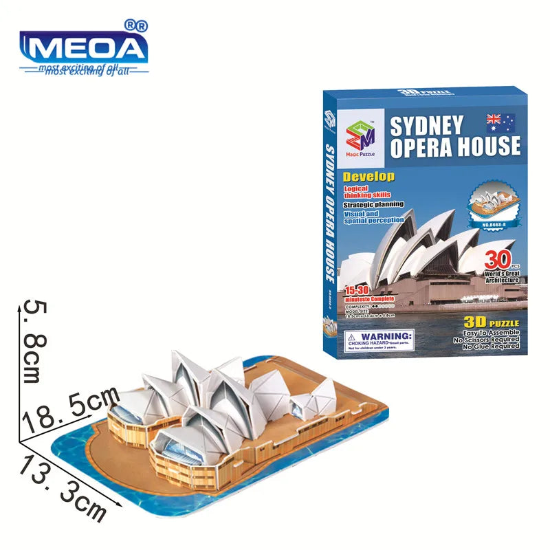 40 Style Architecture de renommée mondiale Construction 3D Puzzle modèle Construction 3D Puzzle jouets pour enfants cadeau de noël