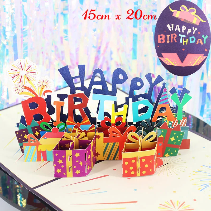 Carte postale en 3d anniversaire