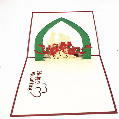 Carte postale pop up rouge