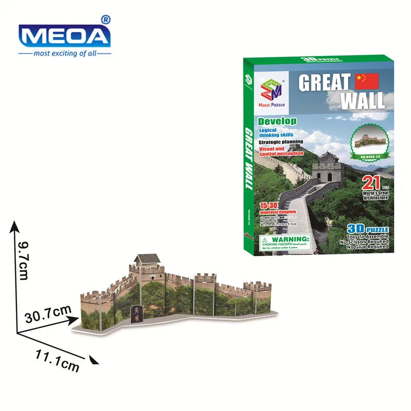 40 Style Architecture de renommée mondiale Construction 3D Puzzle modèle Construction 3D Puzzle jouets pour enfants cadeau de noël