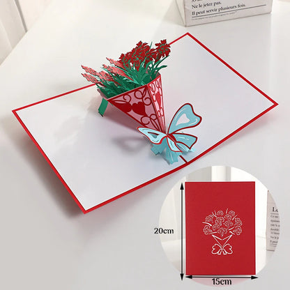 Carte Pop-Up 3D fleur érable cerisier Invitation de mariage carte de voeux fête d'anniversaire cadeau d'anniversaire carte postale avec enveloppes