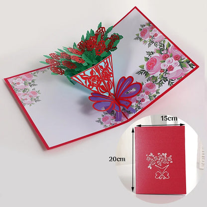 Carte Pop-Up 3D fleur érable cerisier Invitation de mariage carte de voeux fête d'anniversaire cadeau d'anniversaire carte postale avec enveloppes