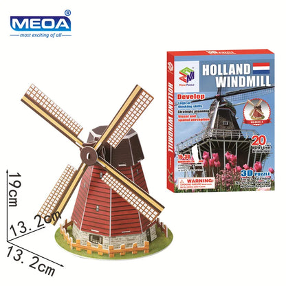 40 Style Architecture de renommée mondiale Construction 3D Puzzle modèle Construction 3D Puzzle jouets pour enfants cadeau de noël
