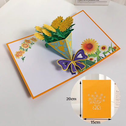 Carte Pop-Up 3D fleur érable cerisier Invitation de mariage carte de voeux fête d'anniversaire cadeau d'anniversaire carte postale avec enveloppes