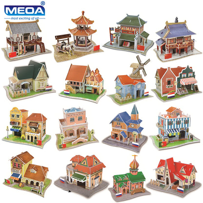 40 Style Architecture de renommée mondiale Construction 3D Puzzle modèle Construction 3D Puzzle jouets pour enfants cadeau de noël