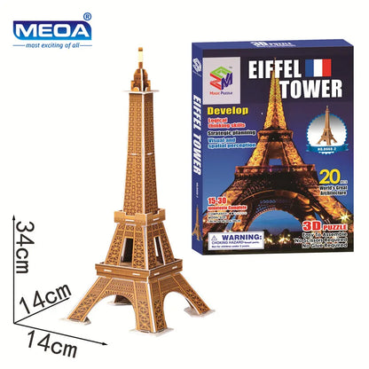 40 Style Architecture de renommée mondiale Construction 3D Puzzle modèle Construction 3D Puzzle jouets pour enfants cadeau de noël