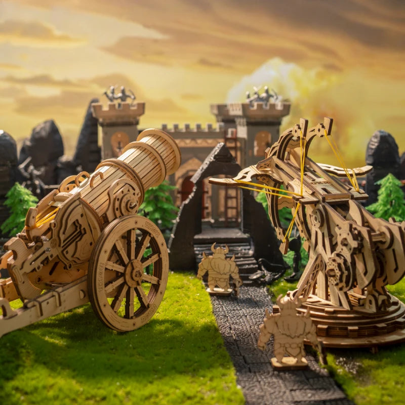Robotime – Puzzle 3D en bois, armes de siège médiévales, ensemble d'assemblage, cadeau pour enfants et adolescents, jouet de stratégie de guerre pour adultes KW401 KW801