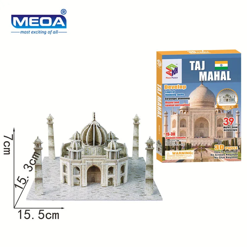 40 Style Architecture de renommée mondiale Construction 3D Puzzle modèle Construction 3D Puzzle jouets pour enfants cadeau de noël