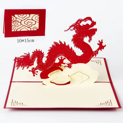 Carte postale pop up rouge