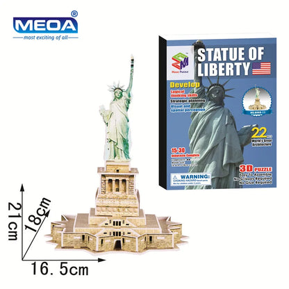 40 Style Architecture de renommée mondiale Construction 3D Puzzle modèle Construction 3D Puzzle jouets pour enfants cadeau de noël