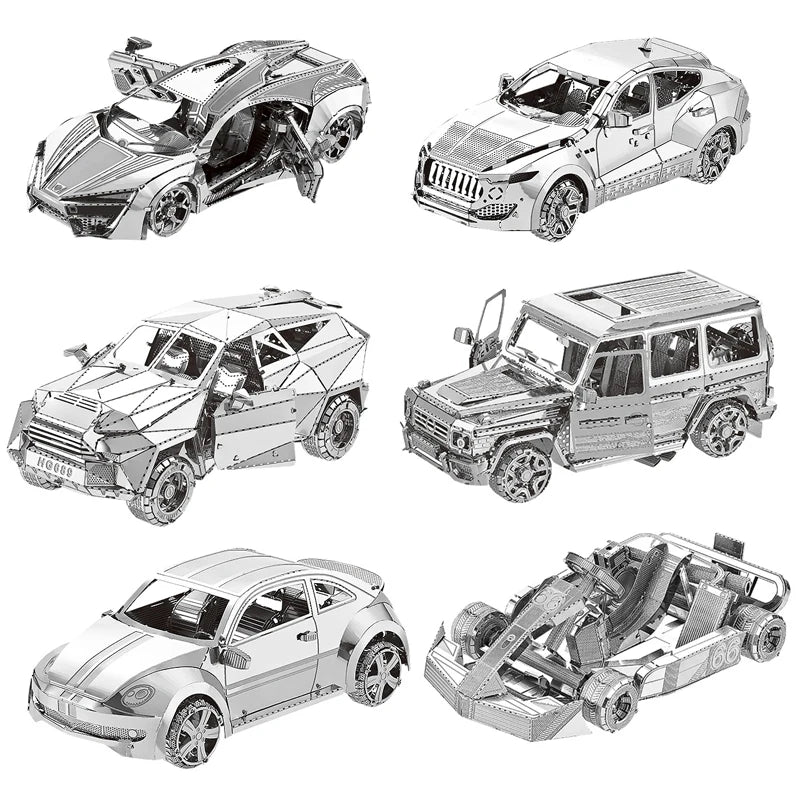 Véhicule terrestre 3D Puzzle en métal modèle de réservoir KART bricolage modèle de Puzzle découpé au Laser pour adulte enfant jouets éducatifs décoration de bureau