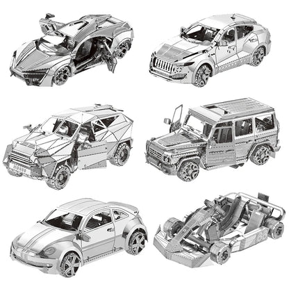 Véhicule terrestre 3D Puzzle en métal modèle de réservoir KART bricolage modèle de Puzzle découpé au Laser pour adulte enfant jouets éducatifs décoration de bureau