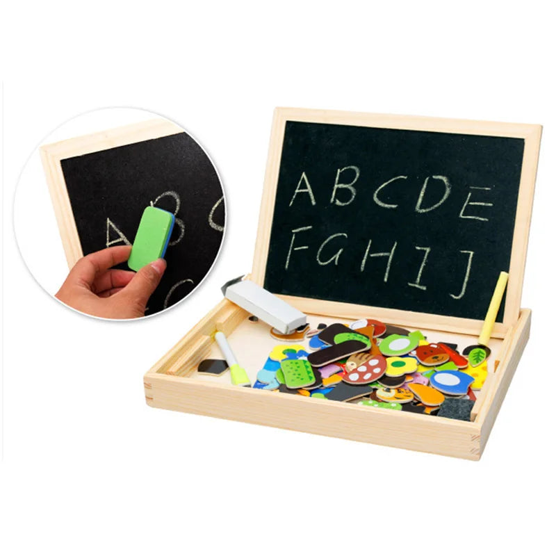 Planche à dessin multifonction pour enfants, Puzzle d'écriture, Attraction magnétique, tableau noir, jouets éducatifs d'apprentissage pour enfants, cadeaux TMZ