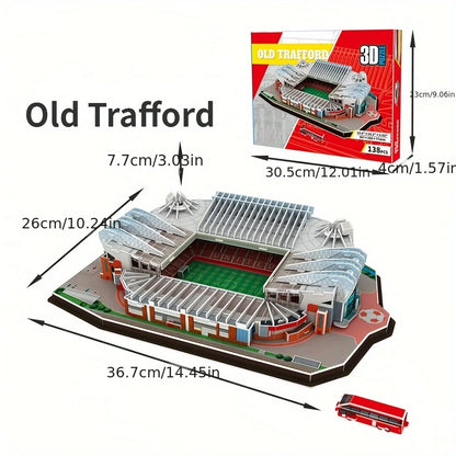 Un grand modèle de puzzle de stade en papier 3D pour les fans de football passionnés pour combattre à votre équipe à domicile