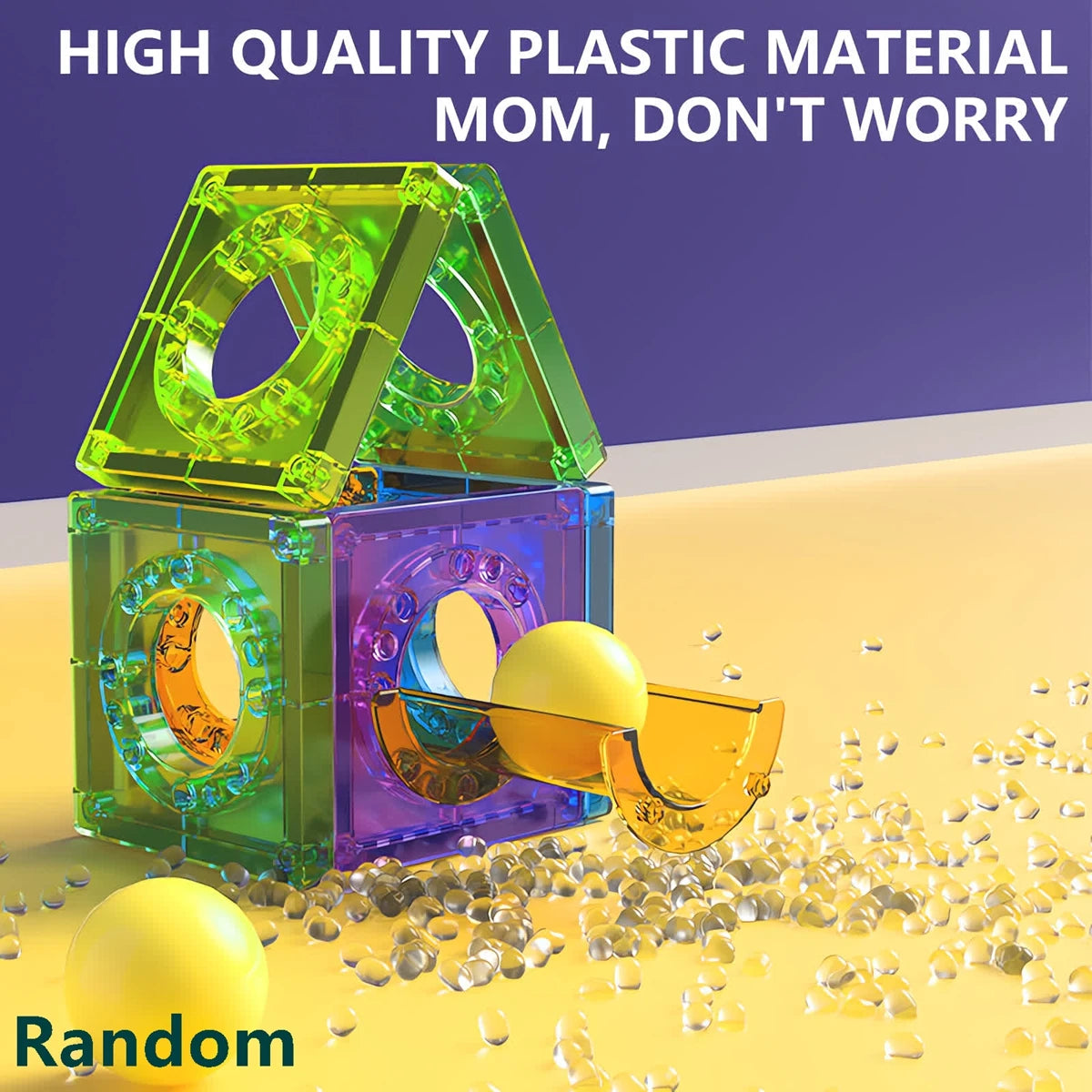 Ensemble de jouets de piste de marbre de carrelage magnétique blocs de construction éducatifs STEM pour garçons et filles âgés de 3 ans, grands cadeaux d'anniversaire de noël
