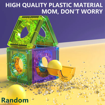 Ensemble de jouets de piste de marbre de carrelage magnétique blocs de construction éducatifs STEM pour garçons et filles âgés de 3 ans, grands cadeaux d'anniversaire de noël