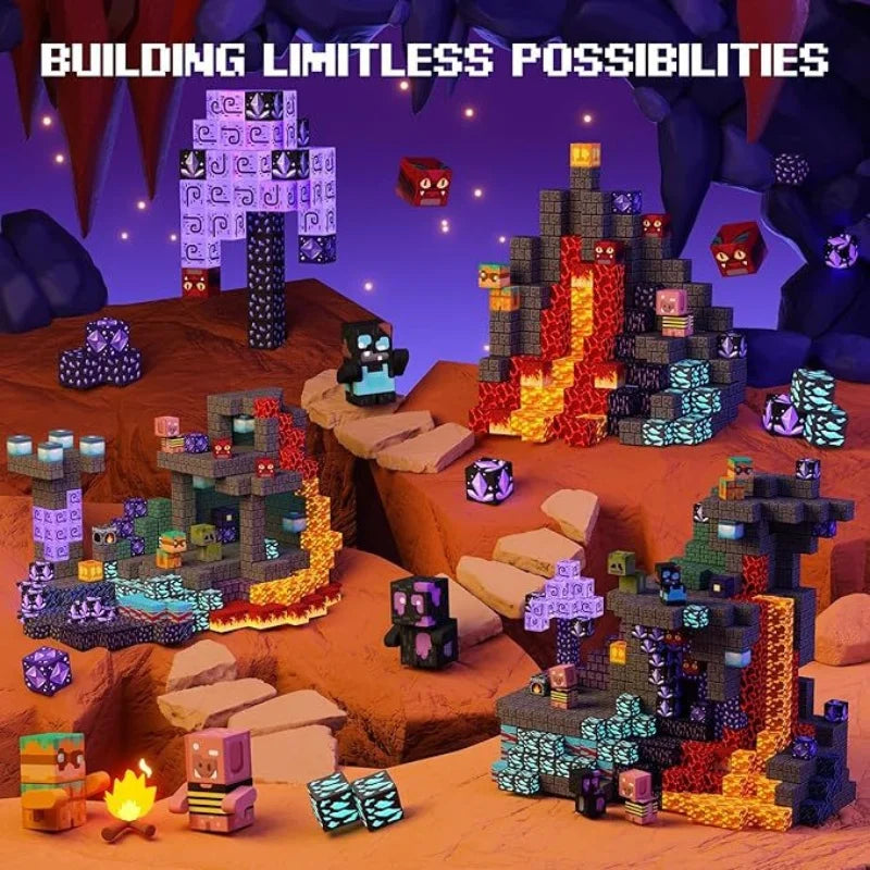 Bloc de construction magnétique craft, nether