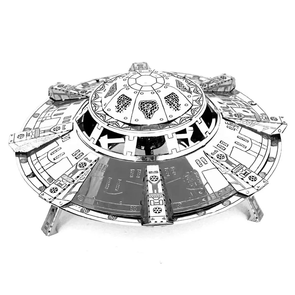 Puzzle 3D en métal UFO, bricolage fait à la main, Exploration spatiale, modèle d'assemblage de vaisseau spatial, jouets pour adultes et enfants