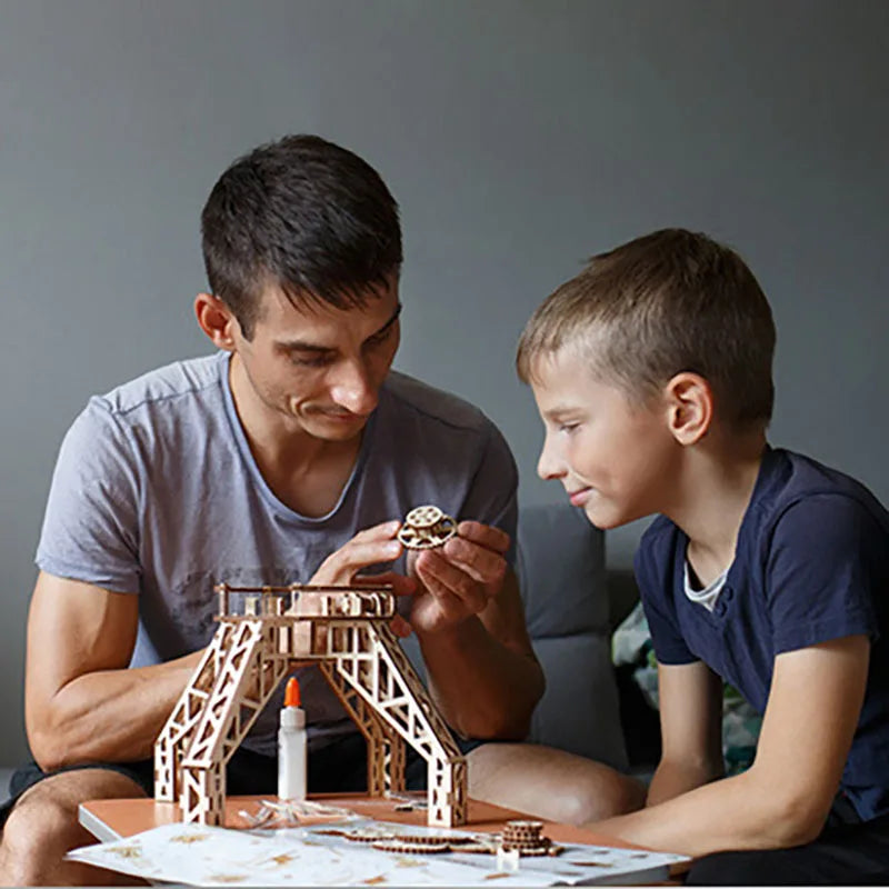Robot en bois 3D stéréo point Puzzle bricolage modèle fait à la main jouets pour garçons adultes cadeaux créatifs décoration de la maison Science-Fiction