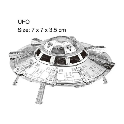 Puzzle 3D en métal UFO, bricolage fait à la main, Exploration spatiale, modèle d'assemblage de vaisseau spatial, jouets pour adultes et enfants