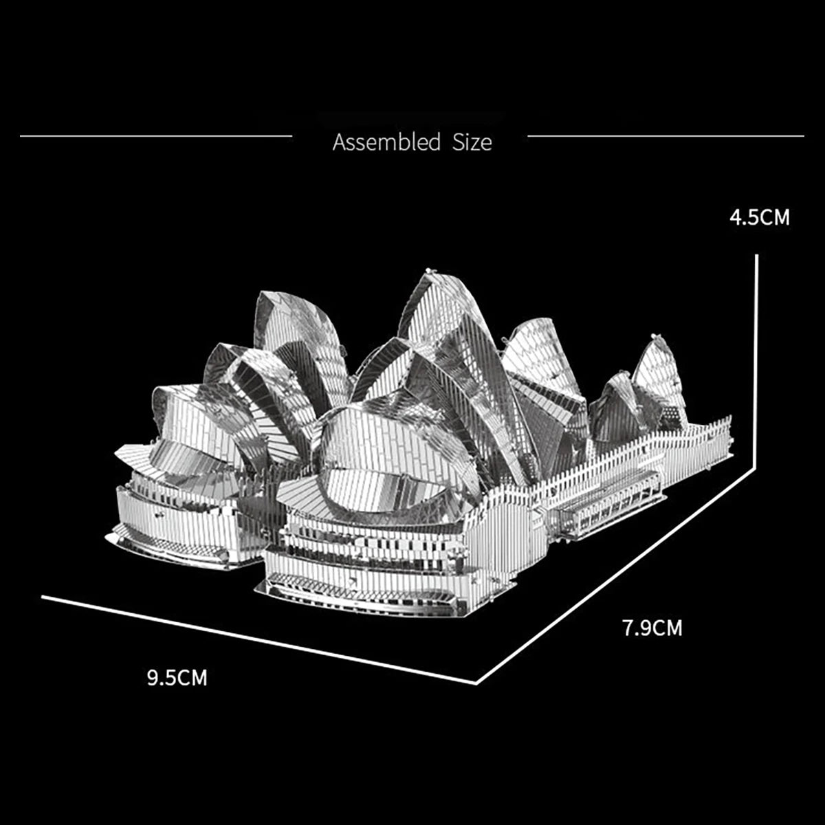 Sydney Opera House – puzzle 3D en métal, kits de modèles, bricolage, découpé au Laser, jouet pour enfants
