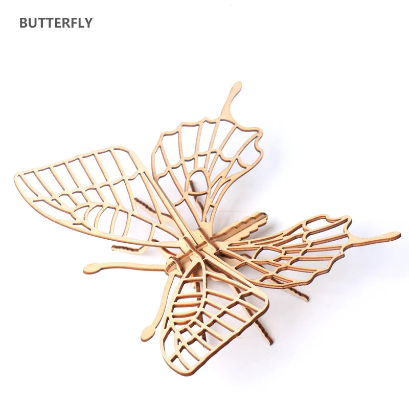 Jouet 3D en bois pour bébé, Puzzle insecte Animal, assemblage éducatif fait à la main, jouet cadeau pour enfants, décorations pour la maison