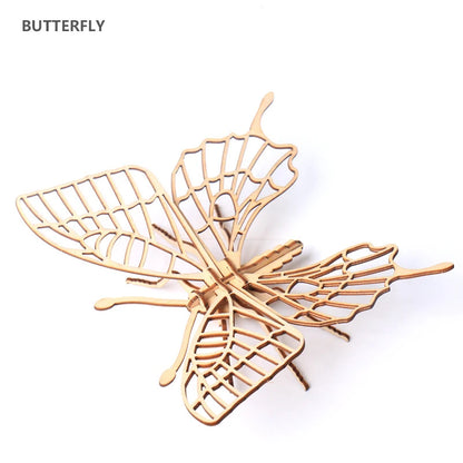 Jouet 3D en bois pour bébé, Puzzle insecte Animal, assemblage éducatif fait à la main, jouet cadeau pour enfants, décorations pour la maison