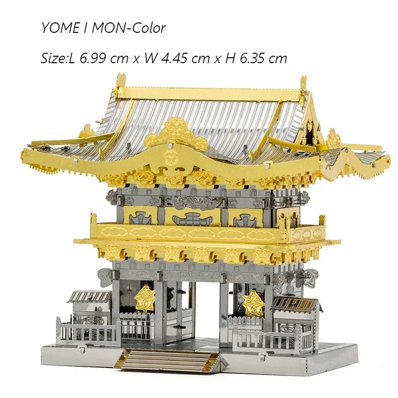 Puzzle 3D en métal, tour Yue Yang, Architecture classique chinoise, Kits de modèles d'assemblage, bricolage, découpé au Laser, jouet pour enfants et adultes