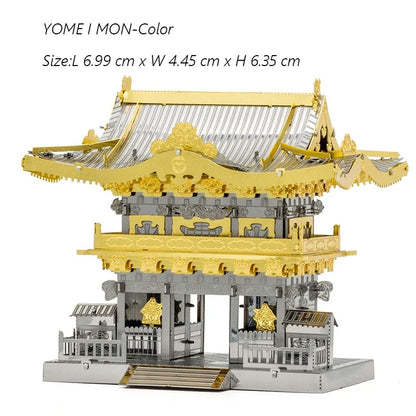 Puzzle 3D en métal, tour Yue Yang, Architecture classique chinoise, Kits de modèles d'assemblage, bricolage, découpé au Laser, jouet pour enfants et adultes